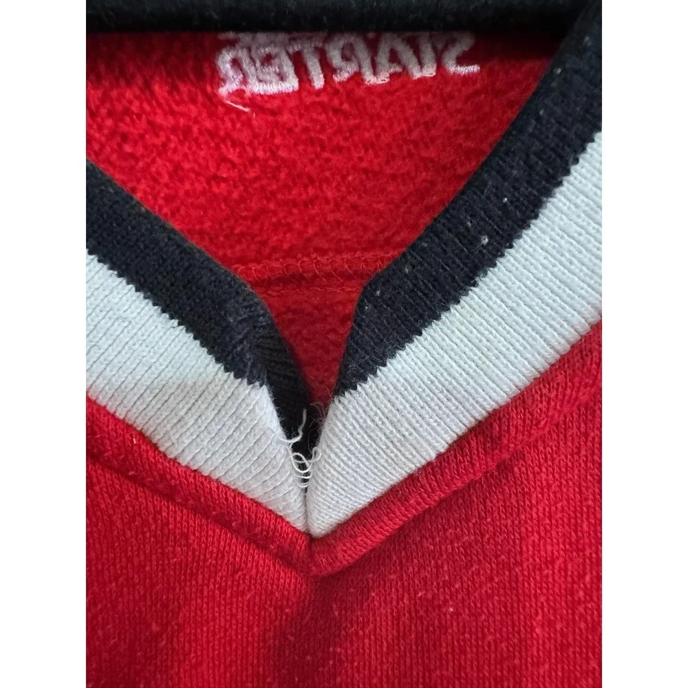 Vintage Chicago Blackhawks Sweatshirt Mens Large Red NHL Hockey Starter Hull 90s